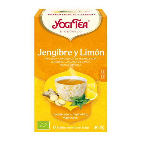 Yogi Tea  Jengibre y limón (17 sobres)