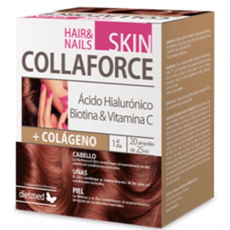 Collaforce Skin Hair & Nails 20 ampollas (DietMed)