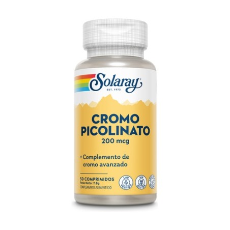 Chromium Picolinato 200 Mcg. 50 Comp. (Solaray)