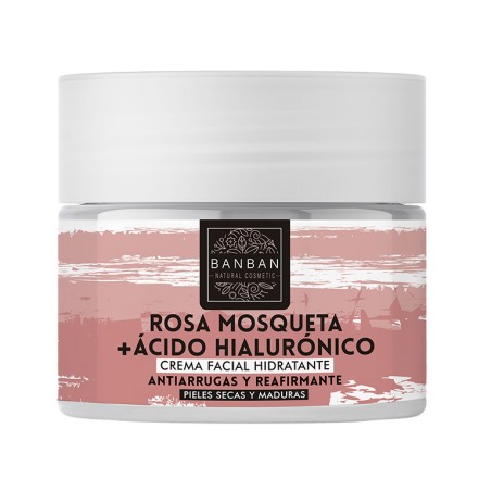 Crema Facial Hidratante de Rosa Mosqueta y Ácido Hialurónico
