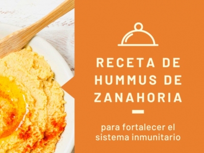Receta de hummus de zanahoria para fortalecer el sistema inmunitario 